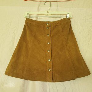 Abercrombie & Fitch Faux Suede Mini Skirt
